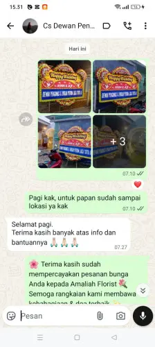 Testimonial Papan Bunga Pernikahan parakangarokgek