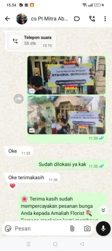 Testimonial Papan Bunga parakangarokgek